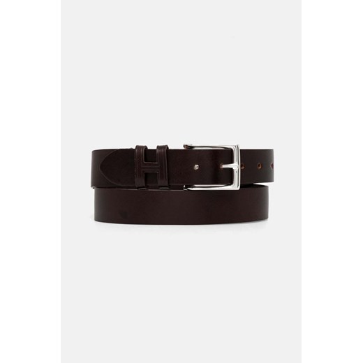 Hackett London pasek skórzany męski kolor brązowy HM413177 ze sklepu ANSWEAR.com w kategorii Paski męskie - zdjęcie 174703241
