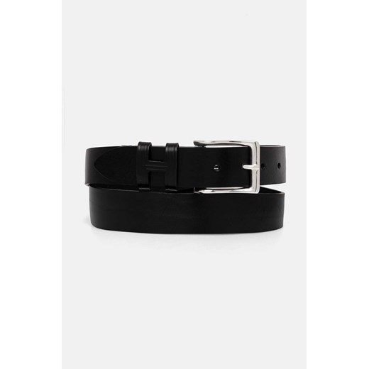Hackett London pasek skórzany męski kolor czarny HM413177 ze sklepu ANSWEAR.com w kategorii Paski męskie - zdjęcie 174703243