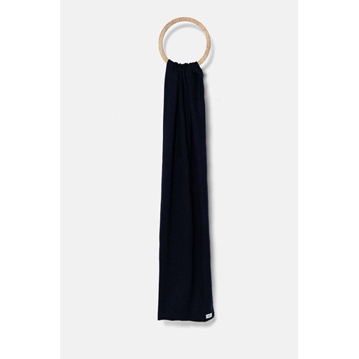 Pepe Jeans szalik z domieszką wełny YELA SCARF kolor granatowy gładki PL060200 ze sklepu ANSWEAR.com w kategorii Szaliki i chusty damskie - zdjęcie 174703360