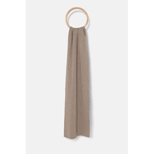 Calvin Klein szalik damski kolor szary gładki K60K612601 ze sklepu ANSWEAR.com w kategorii Szaliki i chusty damskie - zdjęcie 174703372