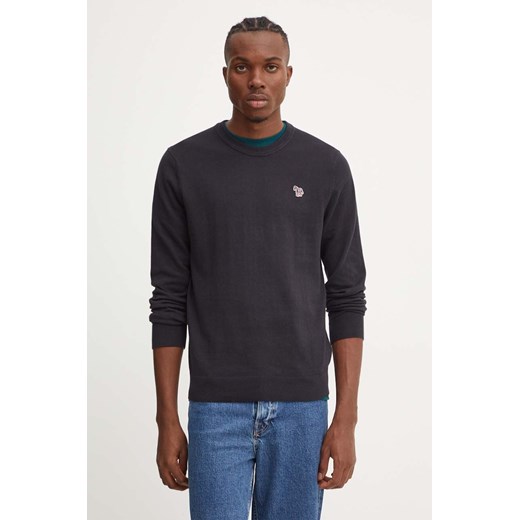 PS Paul Smith sweter z domieszką wełny męski kolor czarny lekki M2R.530XZ.N22226 ze sklepu ANSWEAR.com w kategorii Swetry męskie - zdjęcie 174703710