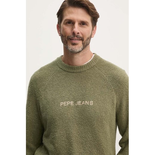 Pepe Jeans sweter CLOY męski kolor zielony lekki PM702461 ze sklepu ANSWEAR.com w kategorii Swetry męskie - zdjęcie 174703771