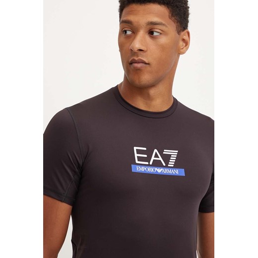 EA7 Emporio Armani t-shirt treningowy kolor czarny z nadrukiem PJMDZ.6DPT12 ze sklepu ANSWEAR.com w kategorii T-shirty męskie - zdjęcie 174704374