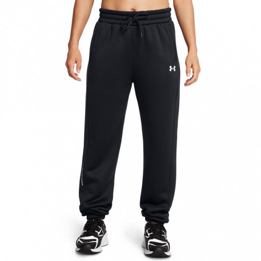 Damskie spodnie treningowe Under Armour UA Armour Fleece Pro Gym Pt - czarne ze sklepu Sportstylestory.com w kategorii Spodnie damskie - zdjęcie 174707373