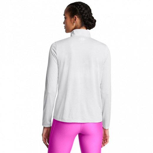 Damska bluza treningowa rozpinana bez kaptura Under Armour Tech Full Zip - biała ze sklepu Sportstylestory.com w kategorii Bluzy damskie - zdjęcie 174707523