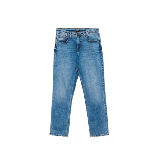Cropp - Niebieskie jeansy regular - niebieski ze sklepu Cropp w kategorii Jeansy męskie - zdjęcie 174713503
