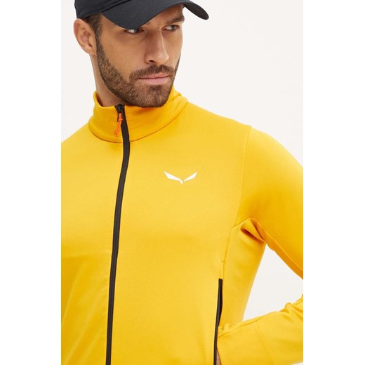 Salewa bluza sportowa Puez Polarlite kolor żółty gładka 00.0000028478 ze sklepu ANSWEAR.com w kategorii Bluzy męskie - zdjęcie 174714014