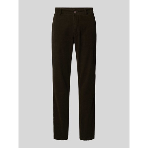 Spodnie sztruksowe o kroju regular fit ze szlufkami na pasek ze sklepu Peek&Cloppenburg  w kategorii Spodnie męskie - zdjęcie 174716954
