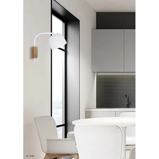 Biały metalowy kinkiet na ruchomym ramieniu - D158-Tema Candellux One Size Edinos.pl