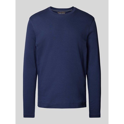 Bluzka z długim rękawem i prążkowanym,okrągłym dekoltem ze sklepu Peek&Cloppenburg  w kategorii T-shirty męskie - zdjęcie 174718380