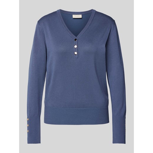 Sweter z dzianiny z dekoltem w serek model ‘Katie’ ze sklepu Peek&Cloppenburg  w kategorii Swetry damskie - zdjęcie 174718453