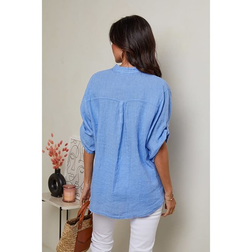 Le Monde du Lin Lniana koszula w kolorze błękitnym Le Monde Du Lin 34/36 wyprzedaż Limango Polska