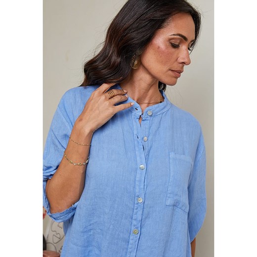 Le Monde du Lin Lniana koszula w kolorze błękitnym Le Monde Du Lin 38/40 okazja Limango Polska