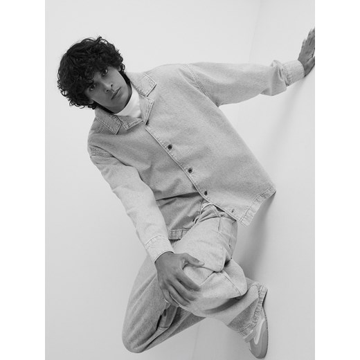 Reserved - Koszula relaxed fit z lyocellem - jasnoszary Reserved M Reserved