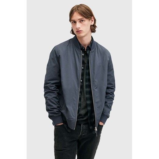 AllSaints kurtka bomber BASSETT męski kolor granatowy przejściowa M077OB ze sklepu ANSWEAR.com w kategorii Kurtki męskie - zdjęcie 174723090