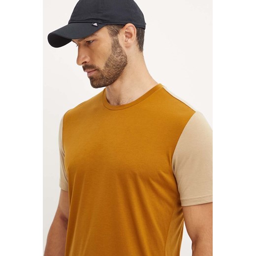 Salewa t-shirt sportowy Fanes kolor brązowy wzorzysty 00.0000028833 ze sklepu ANSWEAR.com w kategorii T-shirty męskie - zdjęcie 174723540