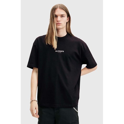 AllSaints t-shirt bawełniany SUBVERSE męski kolor czarny z nadrukiem M074PB ze sklepu ANSWEAR.com w kategorii T-shirty męskie - zdjęcie 174723682