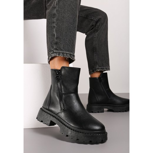 Botki Born2be na płaskiej podeszwie 