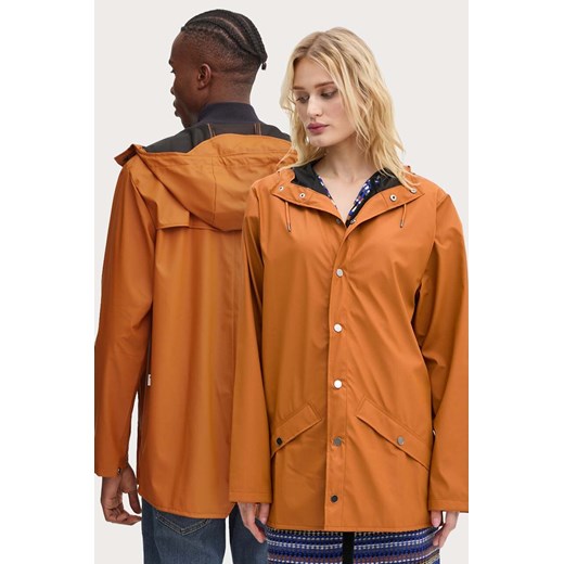 Rains kurtka przeciwdeszczowa Jacket W3 kolor pomarańczowy przejściowa 12010-63 ze sklepu ANSWEAR.com w kategorii Kurtki męskie - zdjęcie 174726023