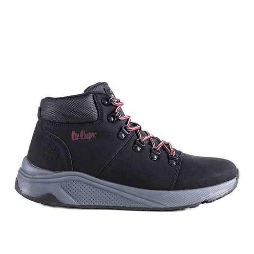 Lee Cooper Czarne ocieplane trapery LCJ-22-31-1451 ze sklepu ButyModne.pl w kategorii Buty trekkingowe męskie - zdjęcie 174727280