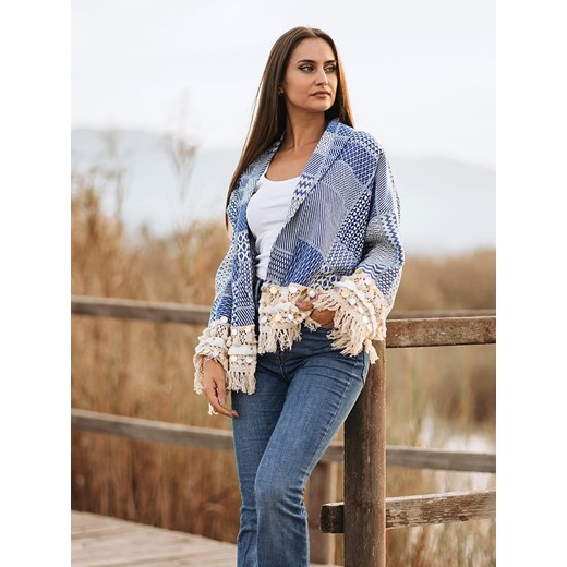 Isla Bonita by SIGRIS Kardigan w kolorze niebieskim ze sklepu Limango Polska w kategorii Swetry damskie - zdjęcie 174727812