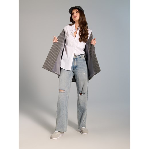 Koszula damska Sinsay z długim rękawem z kołnierzykiem 