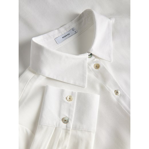 Reserved - Koszula regular z wiskozy - złamana biel Reserved XS Reserved