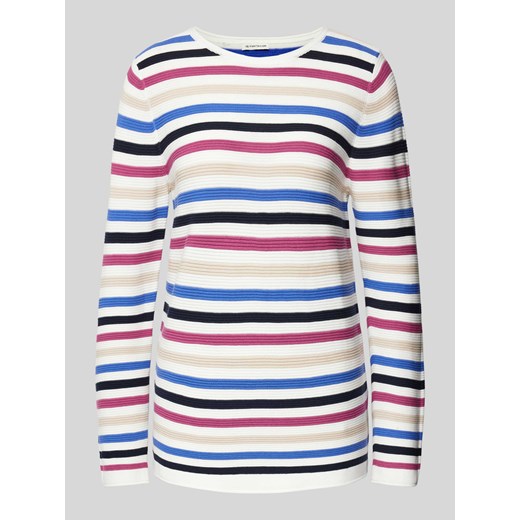 Sweter z dzianiny z okrągłym dekoltem ze sklepu Peek&Cloppenburg  w kategorii Swetry damskie - zdjęcie 174734182