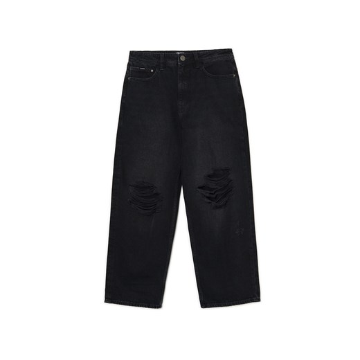 Cropp - Czarne jeansy super baggy - czarny Cropp 36/34 Cropp