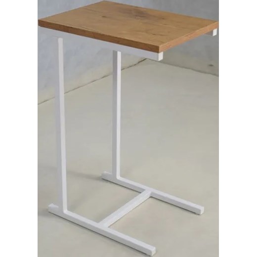 Stolik boczny w stylu skandynawskim biały + dąb lancelot - Elys 5X Elior One Size promocja Edinos.pl