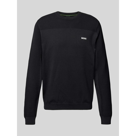 Sweter z dzianiny z nadrukiem z logo model ‘Momentum’ ze sklepu Peek&Cloppenburg  w kategorii Swetry męskie - zdjęcie 174739403