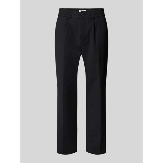 Spodnie materiałowe o kroju regular fit z zakładkami w pasie model ‘Marc’ ze sklepu Peek&Cloppenburg  w kategorii Spodnie męskie - zdjęcie 174739570
