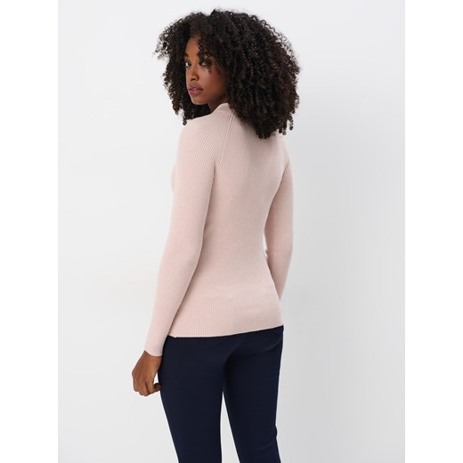 Mohito - Pudrowy sweter ze stójką - beżowy Mohito XS Mohito
