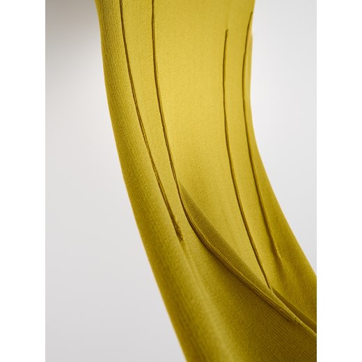 Reserved - Sukienka midi z wiskozą - warm olive Reserved S Reserved