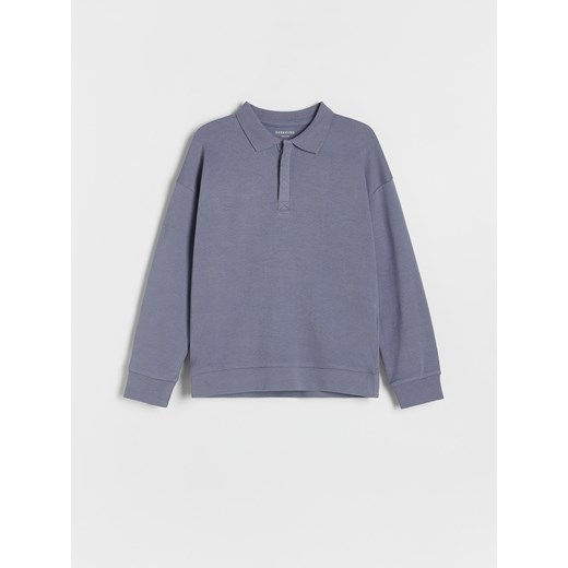 Reserved - Longsleeve polo regular - granatowy ze sklepu Reserved w kategorii T-shirty chłopięce - zdjęcie 174743033