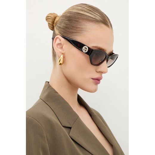Guess okulary przeciwsłoneczne damskie kolor czarny GF6164 52F Guess 54 ANSWEAR.com