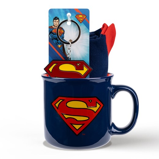Zestaw skarpetki męskie Superman w kubku z brelokiem ze sklepu Sklep SOXO w kategorii Kubki - zdjęcie 174743844