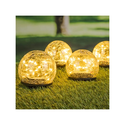 Profigarden Solarne lampy ogrodowe LED (4 szt.) w kolorze ciepłej bieli - Ø 10 Profigarden onesize Limango Polska promocja