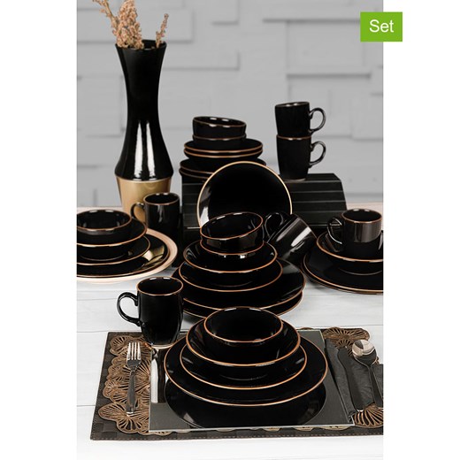 Hermia 30-częściowy zestaw w kolorze czarnym ze sklepu Limango Polska w kategorii Naczynia - zdjęcie 174746740