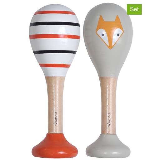 Kindsgut Grzechotki (2 szt.) &quot;Fox and Stripes&quot; - 6 m+ ze sklepu Limango Polska w kategorii Zabawki - zdjęcie 174746753