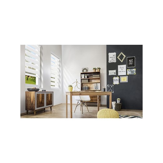 IDOMYA Essentials Roleta zaciemniająca &quot;Zebra&quot; w kolorze białym - 120 x 60 cm ze sklepu Limango Polska w kategorii Zasłony - zdjęcie 174750403