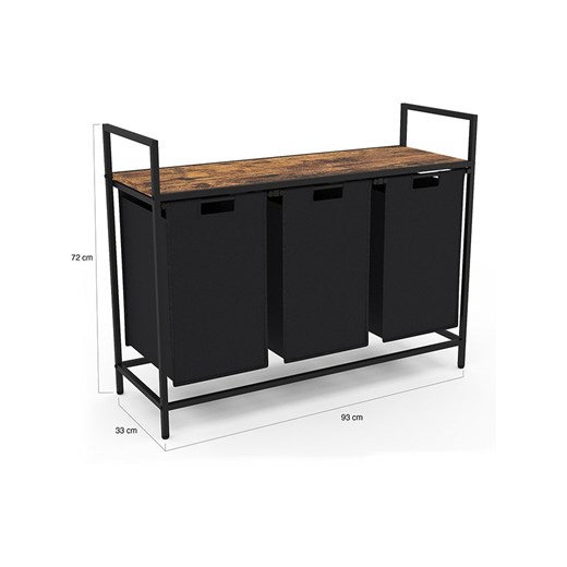 IDOMYA Essentials Kosz "Elize" w kolorze czarno-brązowym na pranie - Idomya Essentials onesize wyprzedaż Limango Polska