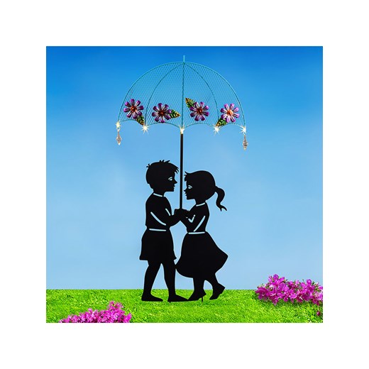 Profigarden Solarna lampa ogrodowa LED w kolorze czarno-błękitnym - wys. 86,5 cm Profigarden onesize Limango Polska wyprzedaż