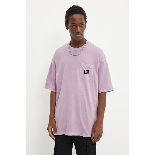 Vans t-shirt męski kolor fioletowy gładki VN000HESD451 ze sklepu ANSWEAR.com w kategorii T-shirty męskie - zdjęcie 174753924
