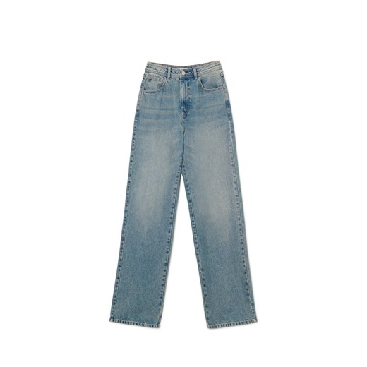 Cropp - Niebieskie jeansy straight TALL - niebieski ze sklepu Cropp w kategorii Jeansy damskie - zdjęcie 174754540