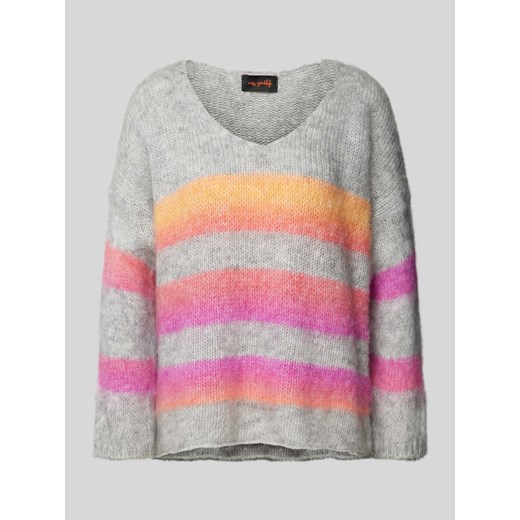 Sweter z dzianiny z mieszanki wełny z obniżonymi ramionami ze sklepu Peek&Cloppenburg  w kategorii Swetry damskie - zdjęcie 174759122