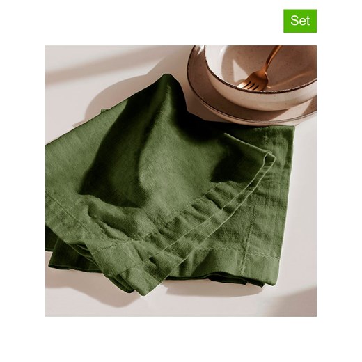 Mint Rugs Serwetki (2 szt.) &quot;Delfos&quot; w kolorze khaki ze sklepu Limango Polska w kategorii Akcesoria kuchenne - zdjęcie 174759813