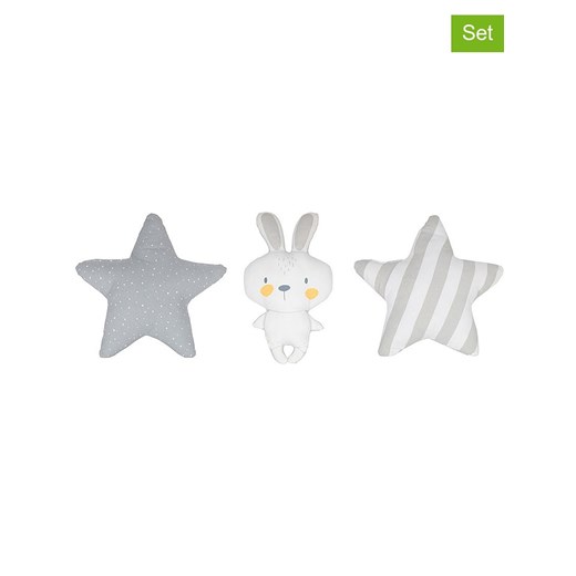 The Home Deco Kids Poduszki (3 szt.) &quot;Etoile et Lapin&quot; w kolorze biało-szarym ze sklepu Limango Polska w kategorii Poduszki dekoracyjne - zdjęcie 174762072