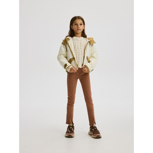 Reserved - Jegginsy z rozcięciami - kasztanowy Reserved 116 (5-6 lat) Reserved