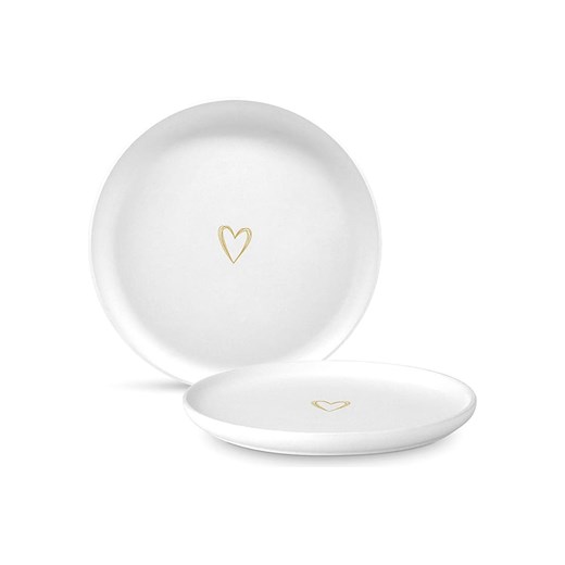 ppd Talerzyk deserowy "Pure heart" w kolorze białym - Ø 21 cm ze sklepu Limango Polska w kategorii Naczynia - zdjęcie 174765163